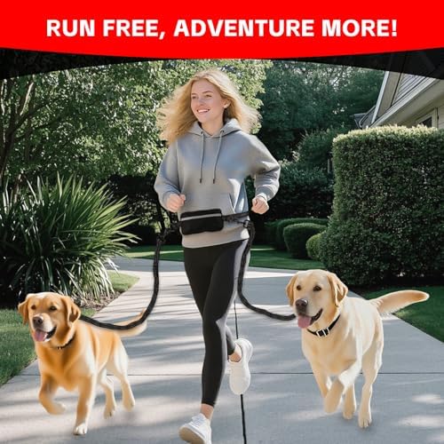 Hands Free Dog Leash for 2 Dogs