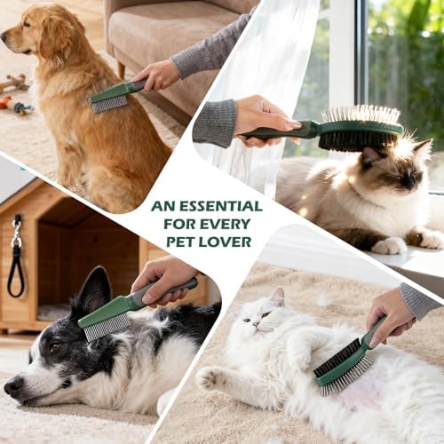 2PCS Pet Grooming Brush and Deshedding Comb Tools