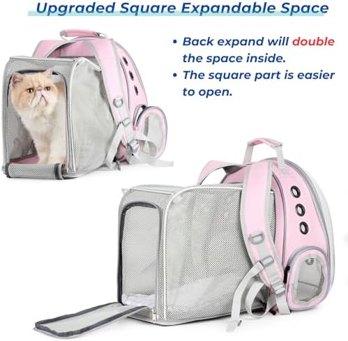 Lollimeow Expandable Bubble Cat Carrier Backpack, Supports up to 14 lbs