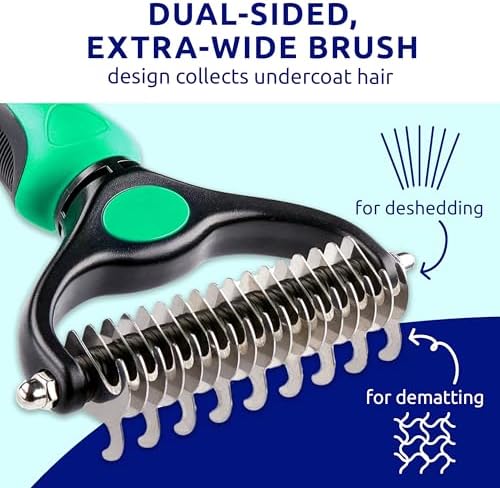 Pat Your Pet Deshedding Brush & Metal Comb Grooming Combo