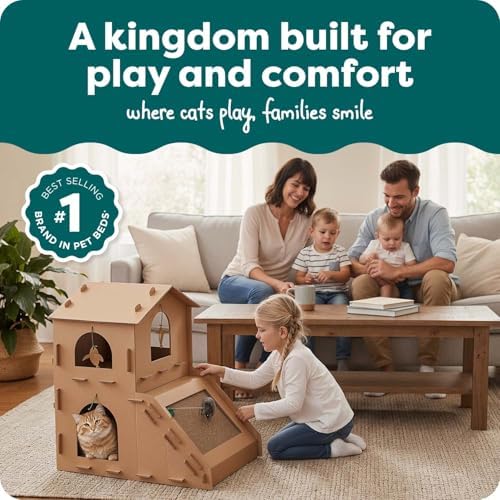 FurHaven Townhouse Multi-Level Cardboard Cat House