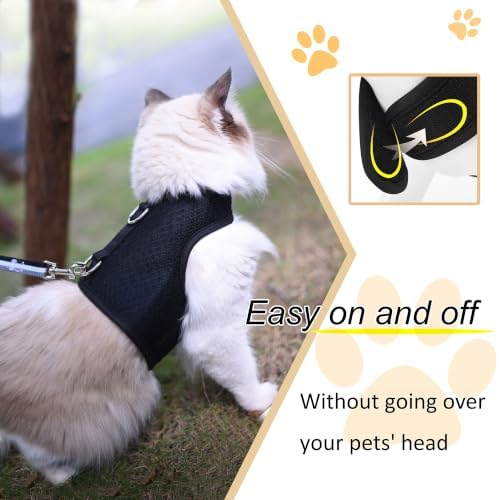 Cat Harness and Leash Set for Walking Escape Proof, Extra Large