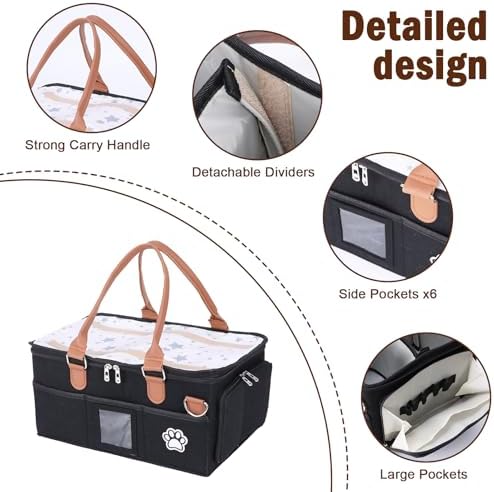 Felt Dog Grooming Bag, Portable Tote Bag