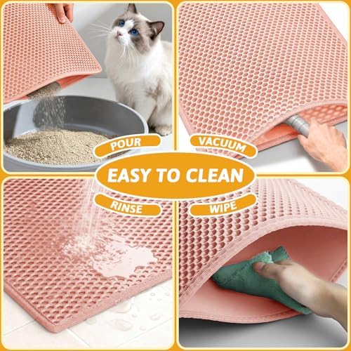 Pieviev Litter Mat, Double-Layer Waterproof Design
