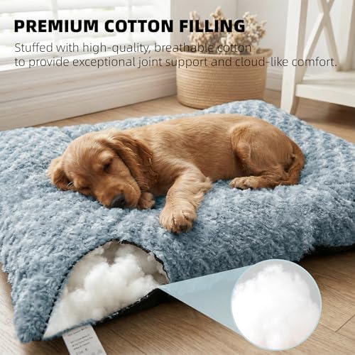 Dog Bed Washable Pet Bed for Medium Dogs, Sea Blue L