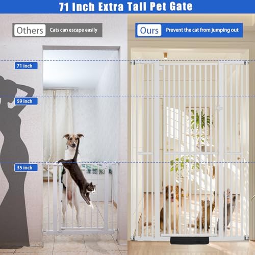 SHYUJAJIE 71 Inch Extra Tall Pet Gate