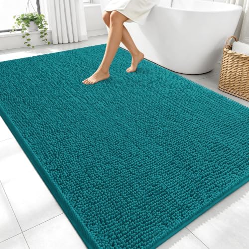 OLANLY Large Bathroom Rugs 70x46, Extra Soft Absorbent Chenille Bath Rugs