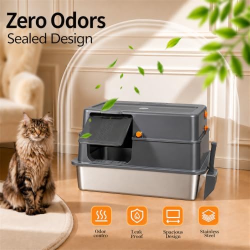 XXXL Stainless Steel Litter Box