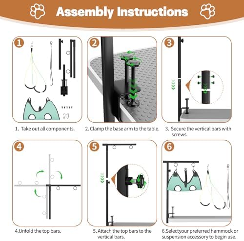 Dog Grooming Table Arm, 31.5"-43.3" Adjustable Pet Stand