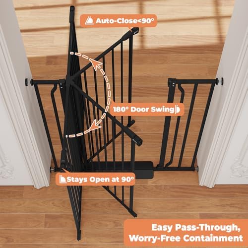 40" Extra Tall Baby Gate No Drilling, Auto Close Dog Gate