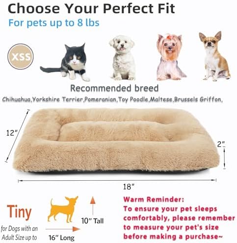 Dog Crate Bed 18 Inch Washable Dog Beds
