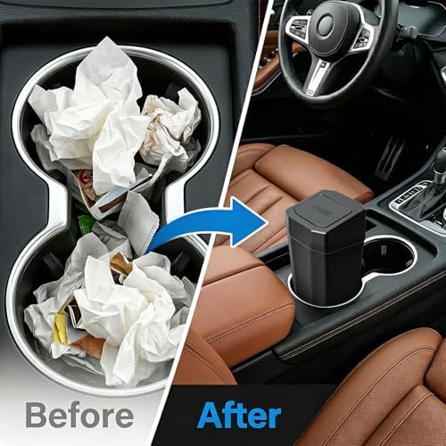 Car Trash Can, 2 Packs Leakproof Mini Car Garbage Can