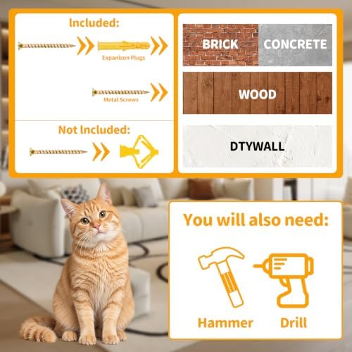 Cat Wall Shelves 5 in 1 Floating Cat Furniture Set