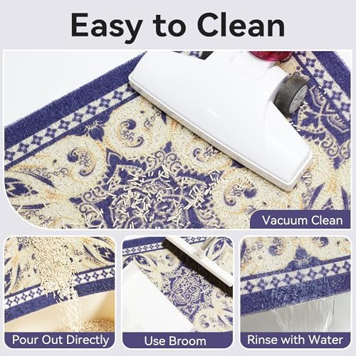 Cat Litter Mat, Waterproof & Non-Slip Backing, Litter Box Catcher, Soft on