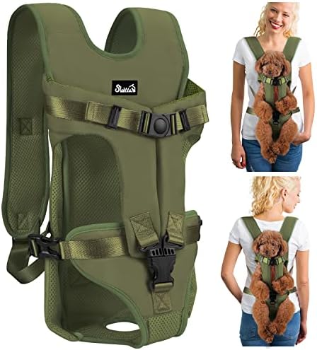 Lukovee Dog Backpack Carrier, Adjustable Front Carrier
