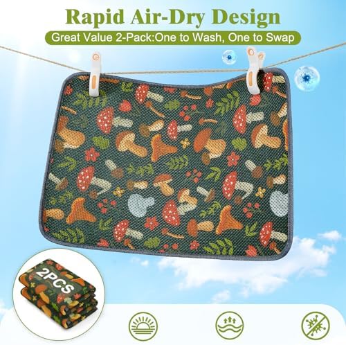 Unicorn Catcher 33X22in 2packCat Litter Mat Machine Washable Soft 3D Air Mesh