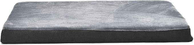 Amazon Basics Dog Bed with Cooling Gel Memory Foam, Pressure-Relief Support for Dogs up to 120lbs, Non-Slip Bottom, Machine Washable Cover, Giant Sized (50" x 34"), Grey