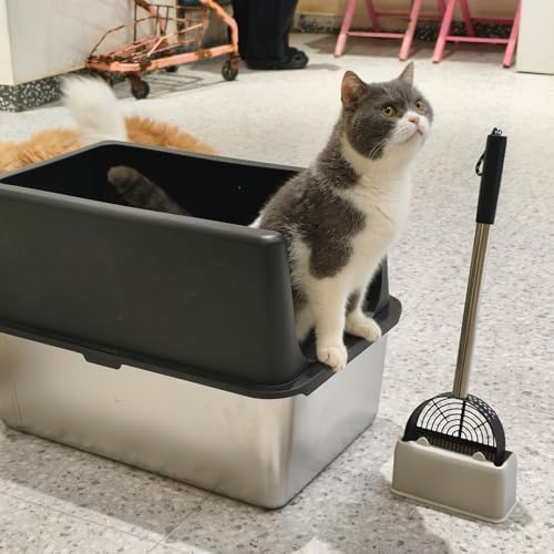Cat Litter Scoop Deep Shovel, Detachable Long Handle Litter Scooper