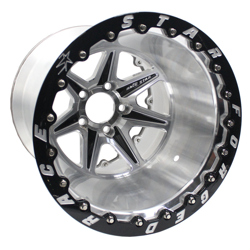 Race Star 72 ValStar 15x12 / 5x4.50BC / 5.5BS / 3.072in CB / Machined w/Black Accents Wheel