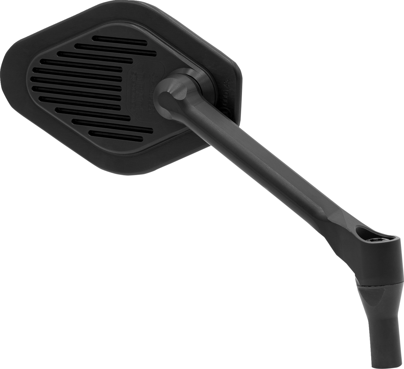 DRAG SPECIALTIES M03-10R Adjustable Diamond Black Short Stem Right Mirror