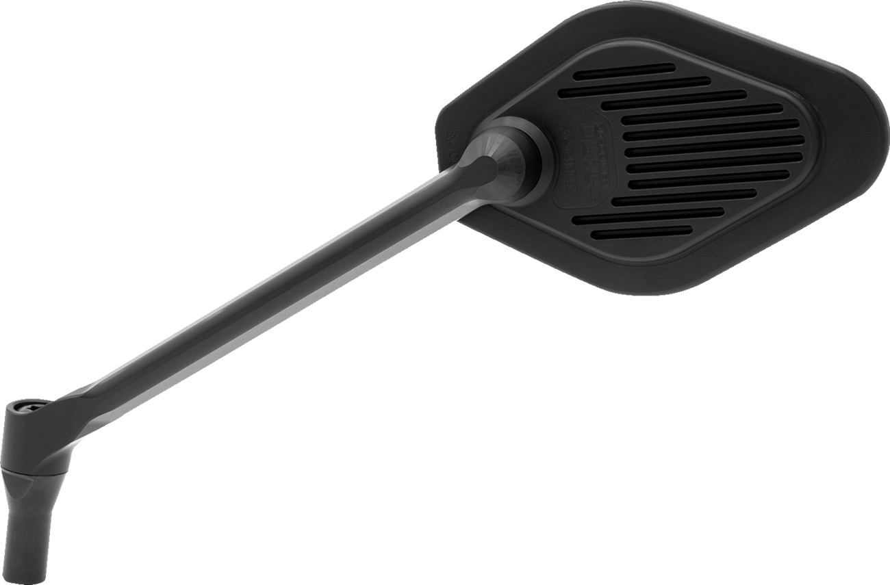 DRAG SPECIALTIES M03-11-L Adjustable Diamond Black Long Stem Mirror for Harley-Davidson
