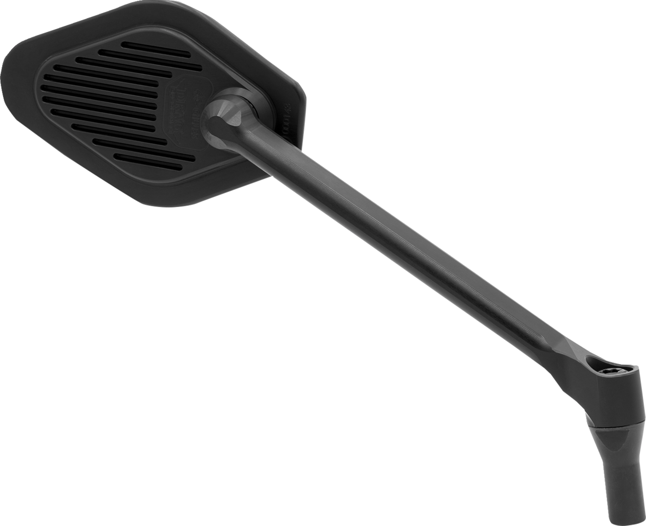 Drag Specialties M03-11-R Adjustable Diamond Black Long Stem Mirror for Motorcycles