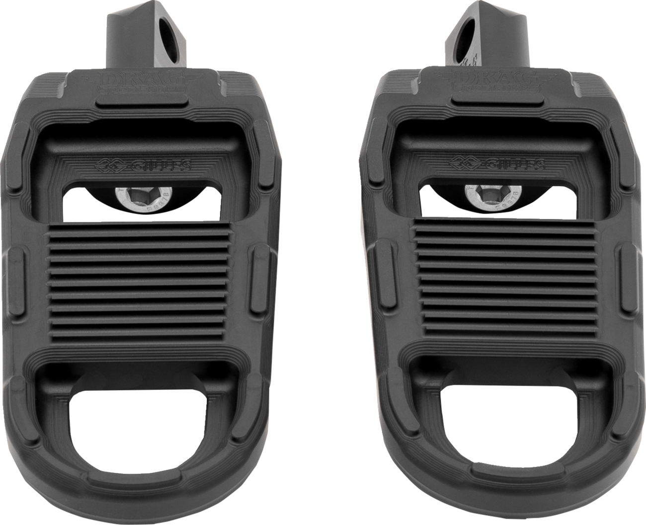 DRAG SPECIALTIES Adjustable Foot Pegs - Black RGK2-B001 for Motorcycles