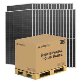 560 WATT BIFACIAL PERC SOLAR PANEL FULL PALLET (32 PANELS)