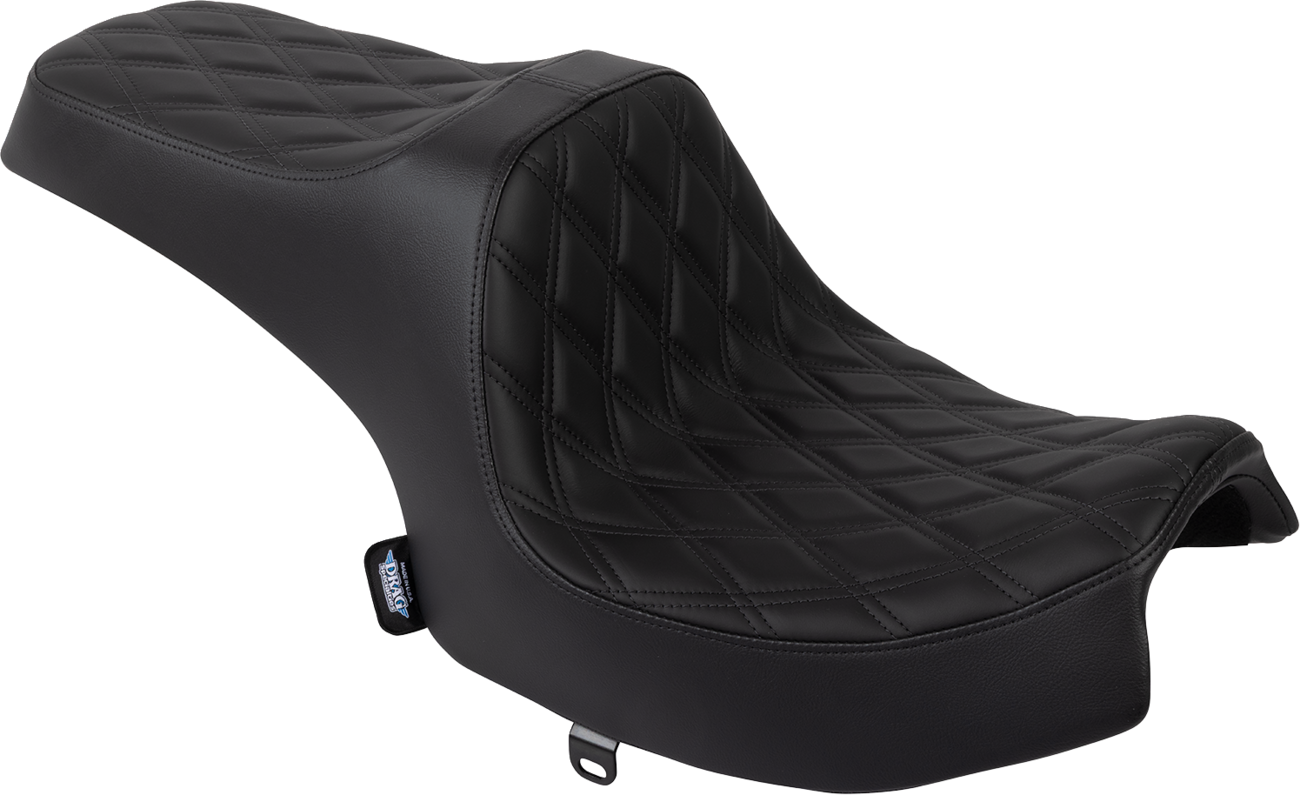 DRAG SPECIALTIES SEATS, DRAG SPECIALTIES SEATS Predator III Seat - Solar Leather, Double Diamond Stitching, Black - Challenger 2020-2025, Part #4718F
