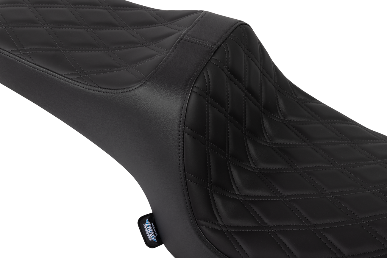 DRAG SPECIALTIES SEATS, DRAG SPECIALTIES SEATS Predator III Seat - Solar Leather, Double Diamond Stitching, Black - Challenger 2020-2025, Part #4718F