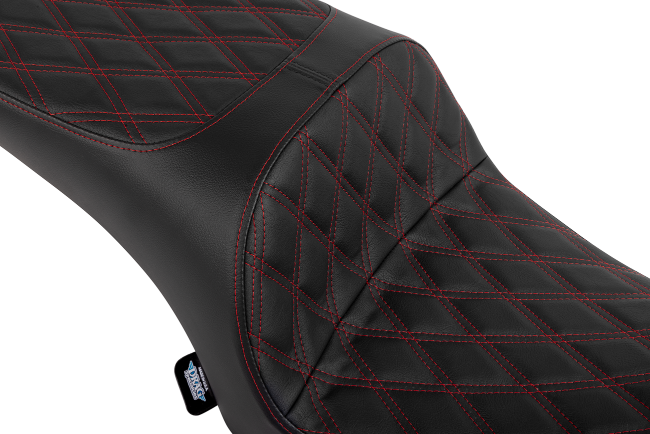 DRAG SPECIALTIES SEATS, Drag Specialties Seats Freedom Seat for Challenger 2020-2025 & Chieftain 2025 with Double Diamond Red Stitch by DRAG SPECIALTIES SEATS Part 4722D