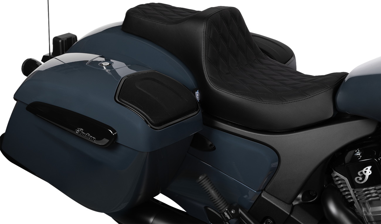 DRAG SPECIALTIES SEATS, Drag Specialties Predator III 2-Up Seat 4720B for Chieftain '25 and Challenger '20-'25