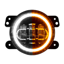 Load image into Gallery viewer, XK Glow 4in Fog Light JEEP 2pc Kit w/ Switchback Halo White DRL + Amber Turn Signal