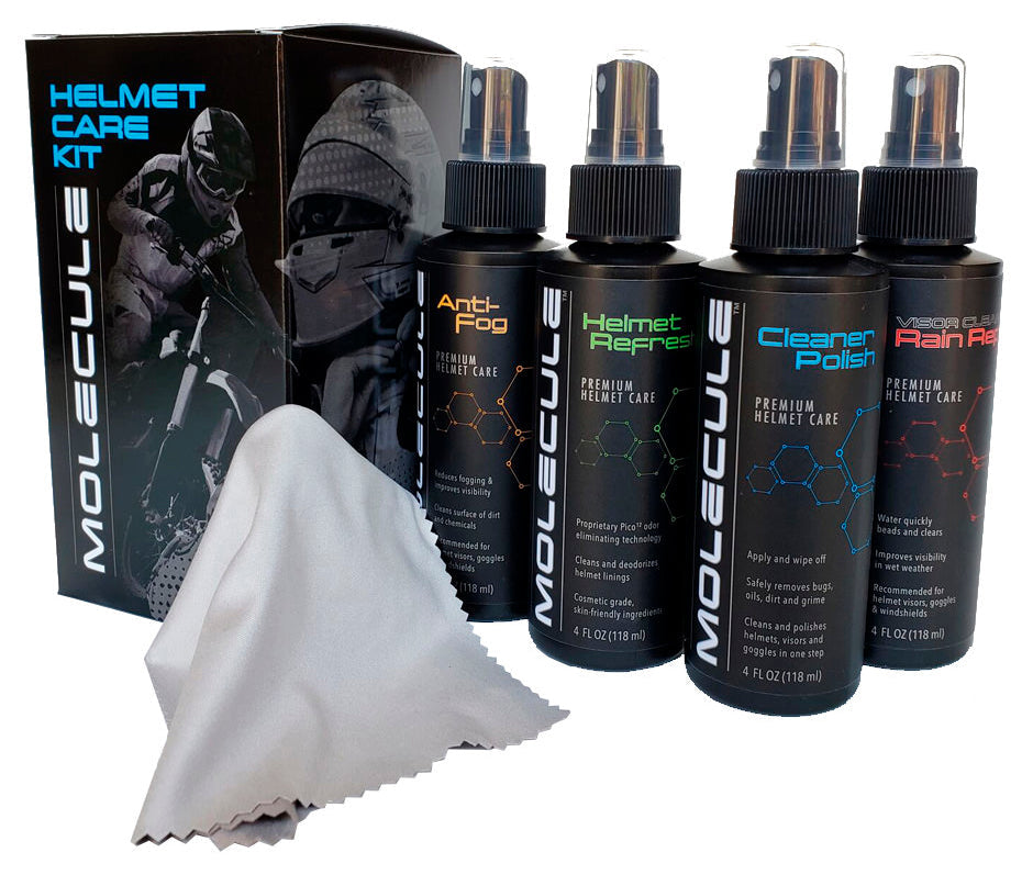 Molecule Helmet Care Kit – 4-Piece Set | 4 oz Each