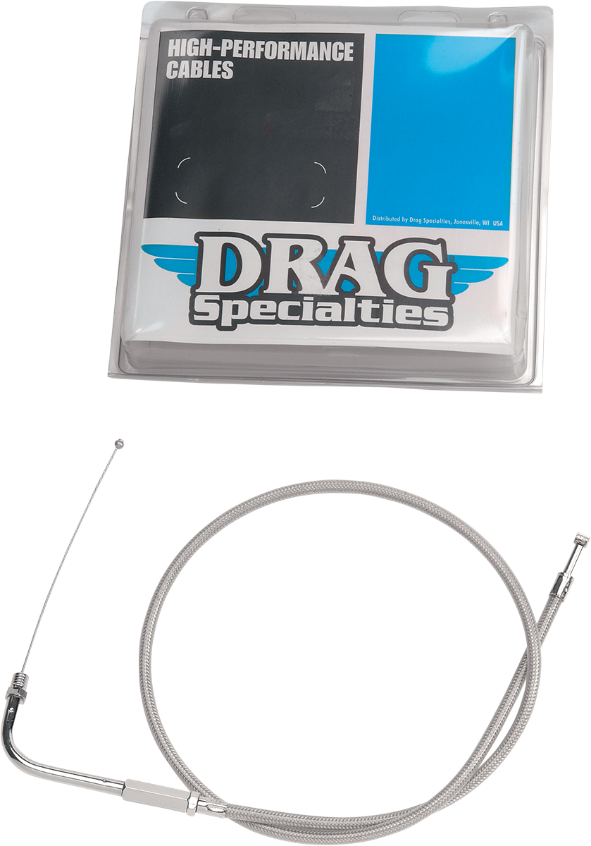 DRAG SPECIALTIES Stainless Braided Throttle Cable - 38" 5331600B