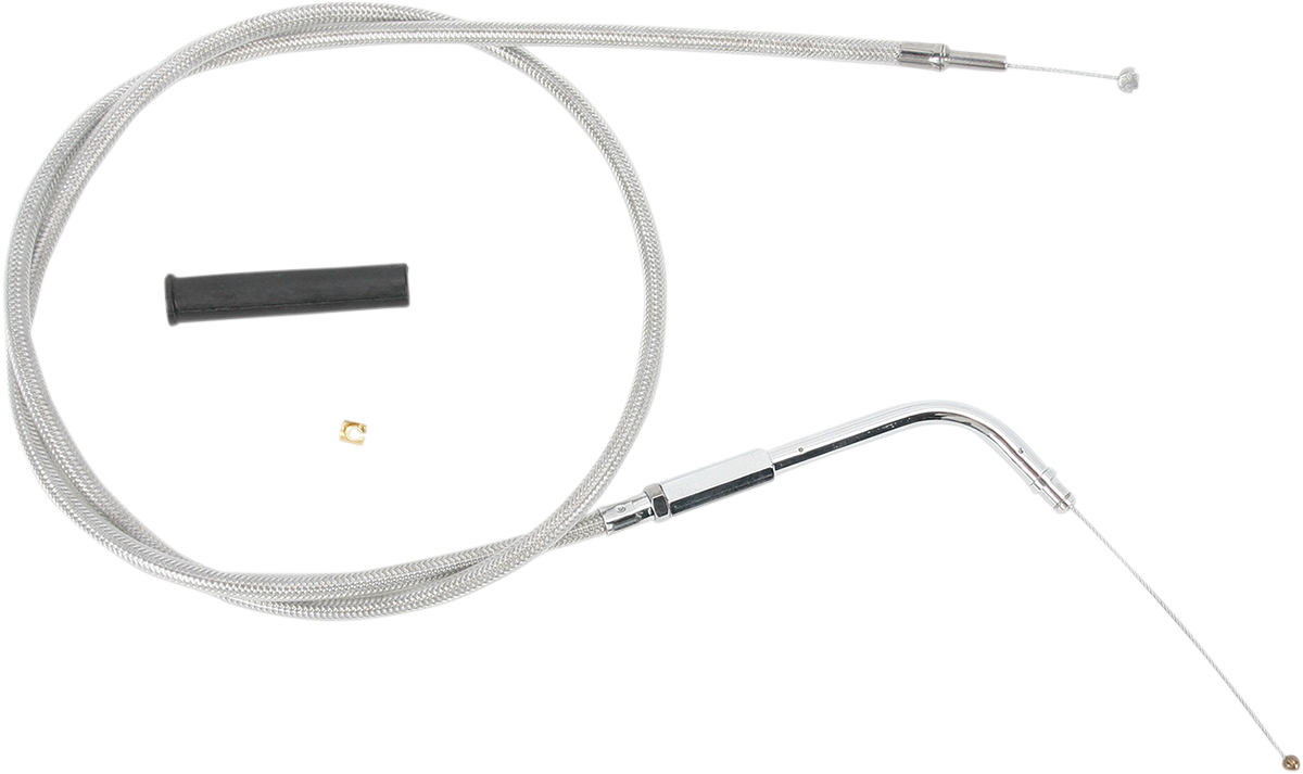 DRAG SPECIALTIES Stainless Braided Idle Cable - 30 Inch, Part Number 5341400B