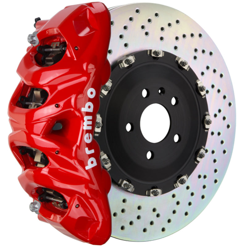 Brembo 02-08 G500/03-04 G55/09-18 G550 Front GT BBK 8 Piston Cast 412x38 2pc Rotor Drilled -Red