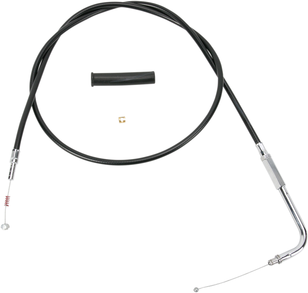 DRAG SPECIALTIES Black Vinyl Idle Cable 47-1/2" for Harley Davidson and Custom Motorcycles, Part #4342108B