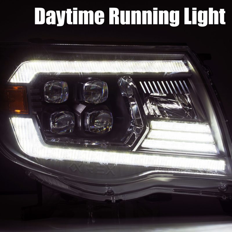 AlphaRex 05-11 Toyota Tacoma NOVA-Series LED Projector Headlights Alpha-Black