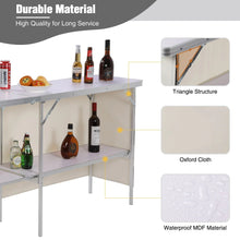 Load image into Gallery viewer, Portable Bar Table for Events  with Double Layer