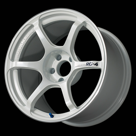 Advan RG-4 17x8.0 / +45 Offset / 5x114.3 / 73mm Bore / Racing White Metallic and Ring