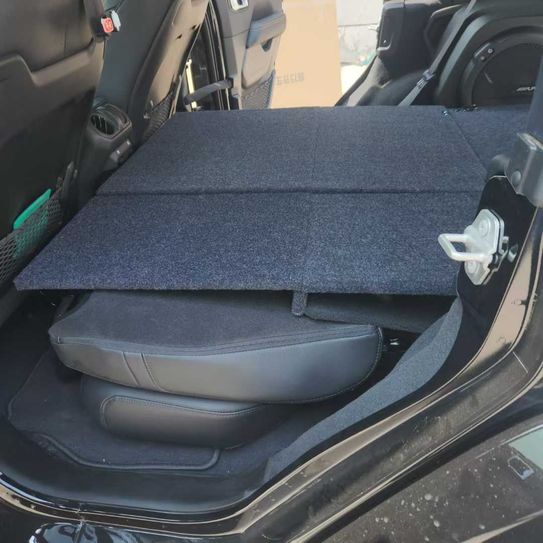 Heavy Duty Versatile Drawer System for Jeep Wrangler JL w/ Slide-Out Bamboo Table & Fridge Mount