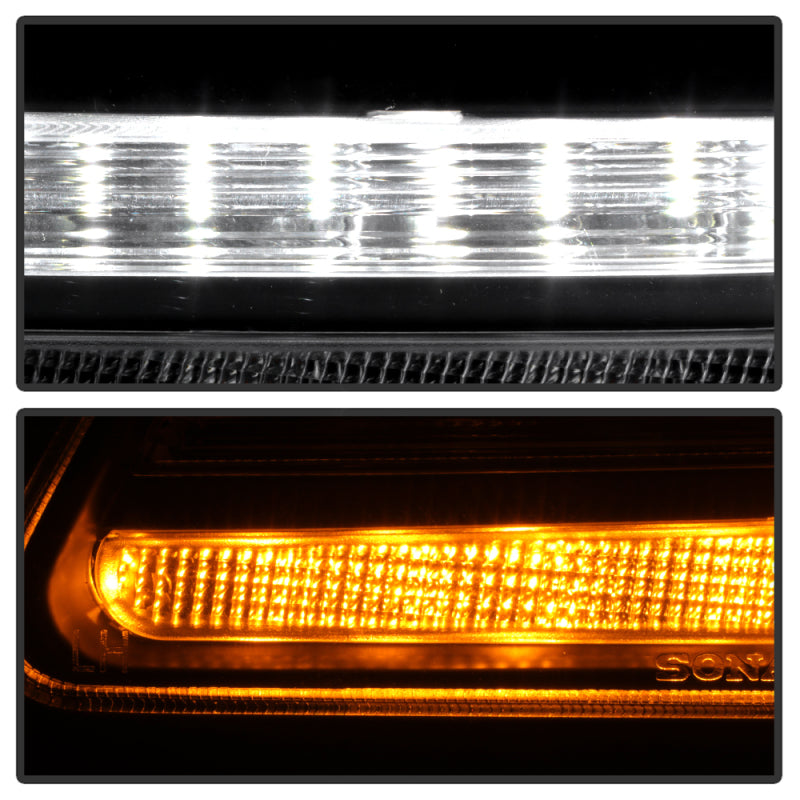 Spyder 13-19 Peterbilt 579 Driver Side Projector Headlights - Black (PRO-YD-PB57914-SEQ-L-BK)