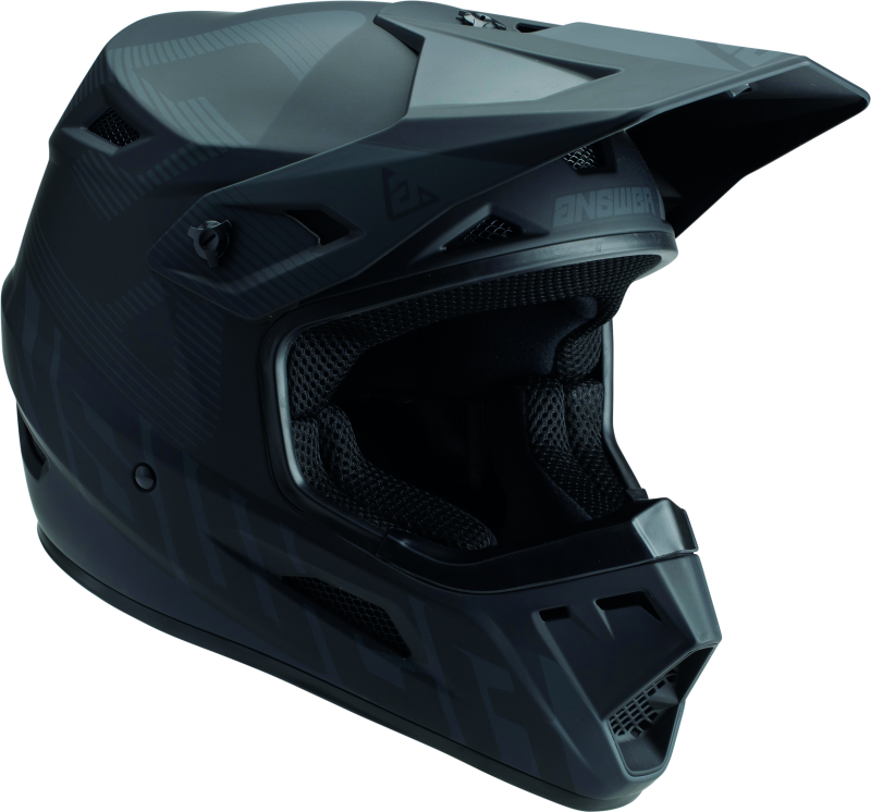 Answer AR1 V2 Bold Helmet Black/Dark Grey Youth - Large