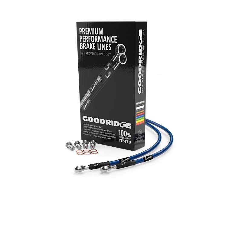 Goodridge 00-05 Suzuki GSF600Y-K4 Bandit Electric Blue Front SS Brake Lines