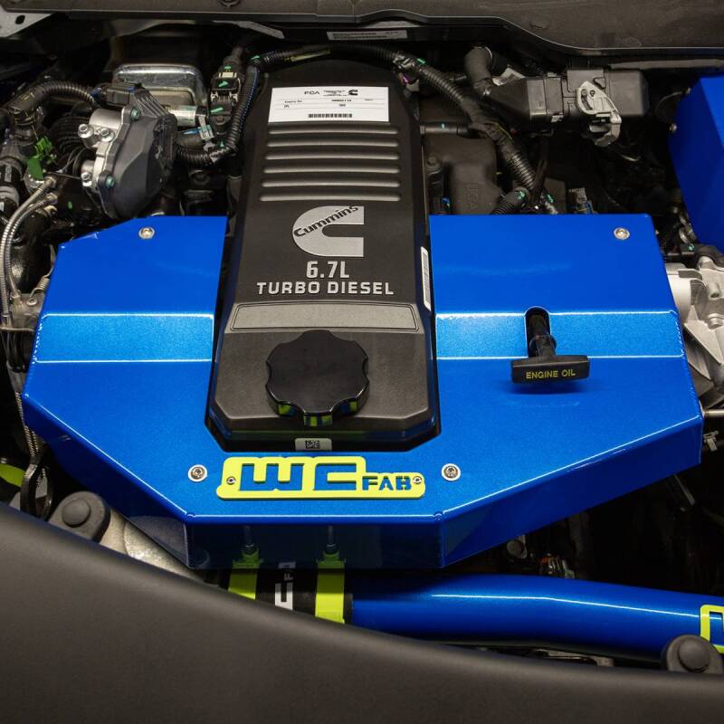 Wehrli 13-23 Dodge Cummins 6.7L Fabricated Aluminum Engine Cover - Fine Texture Black