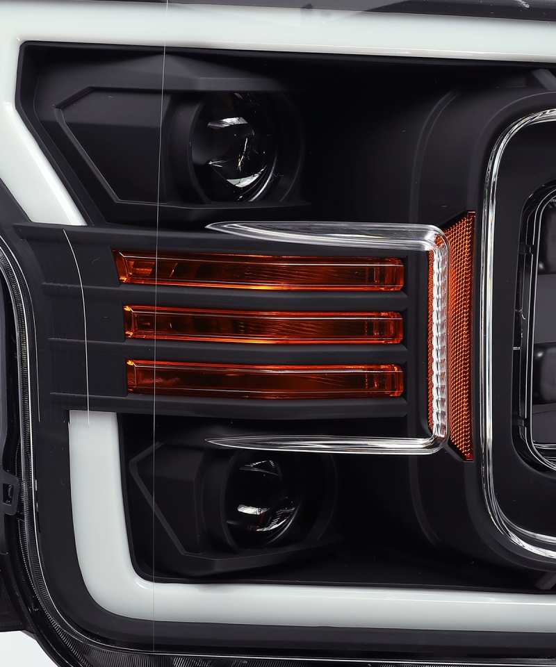 AlphaRex 18-20 Ford F150 PRO-Series Halogen Projector Headlights Black