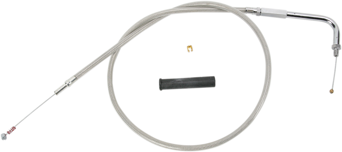 DRAG SPECIALTIES Stainless Braided Idle Cable - 38 Inches, Part Number 5340906B