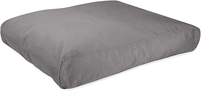 K9 Ballistics Tough Rectangle Pillow XXL Extra Large Dog Bed - Removable Cover, Washable, Durable & Water Resistant Dog Bed Made for Big Dogs 68" x40 Light Gray Velvet