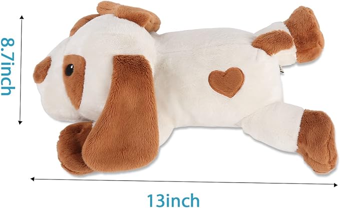 Heartbeat Dog Toy for Puppy- Helps for Dog Anxiety Relief and Calming Aid, Stuffed Animal Anxiety Calming Behavioral Aid Puppy Heartbeat Toy Sleep aid for Dogs Cats Pets